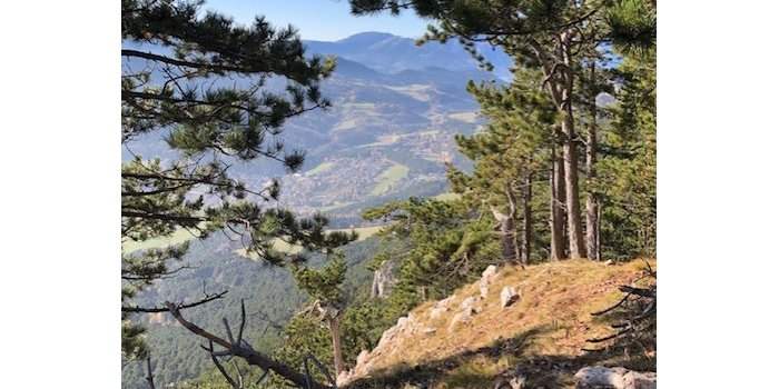 Schneeberg Blick - Scheimhütte auf der Hohen Wand . Boucle au départ de Grünbach Schule 